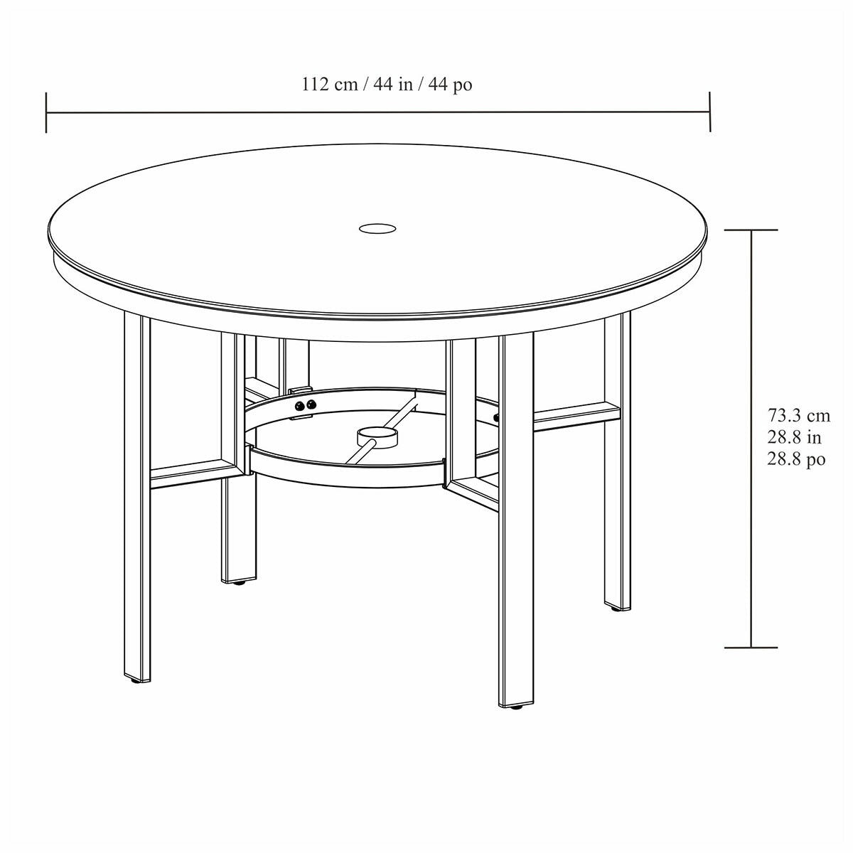 Agio Clearfield Sling Dining Set 5 Piece
