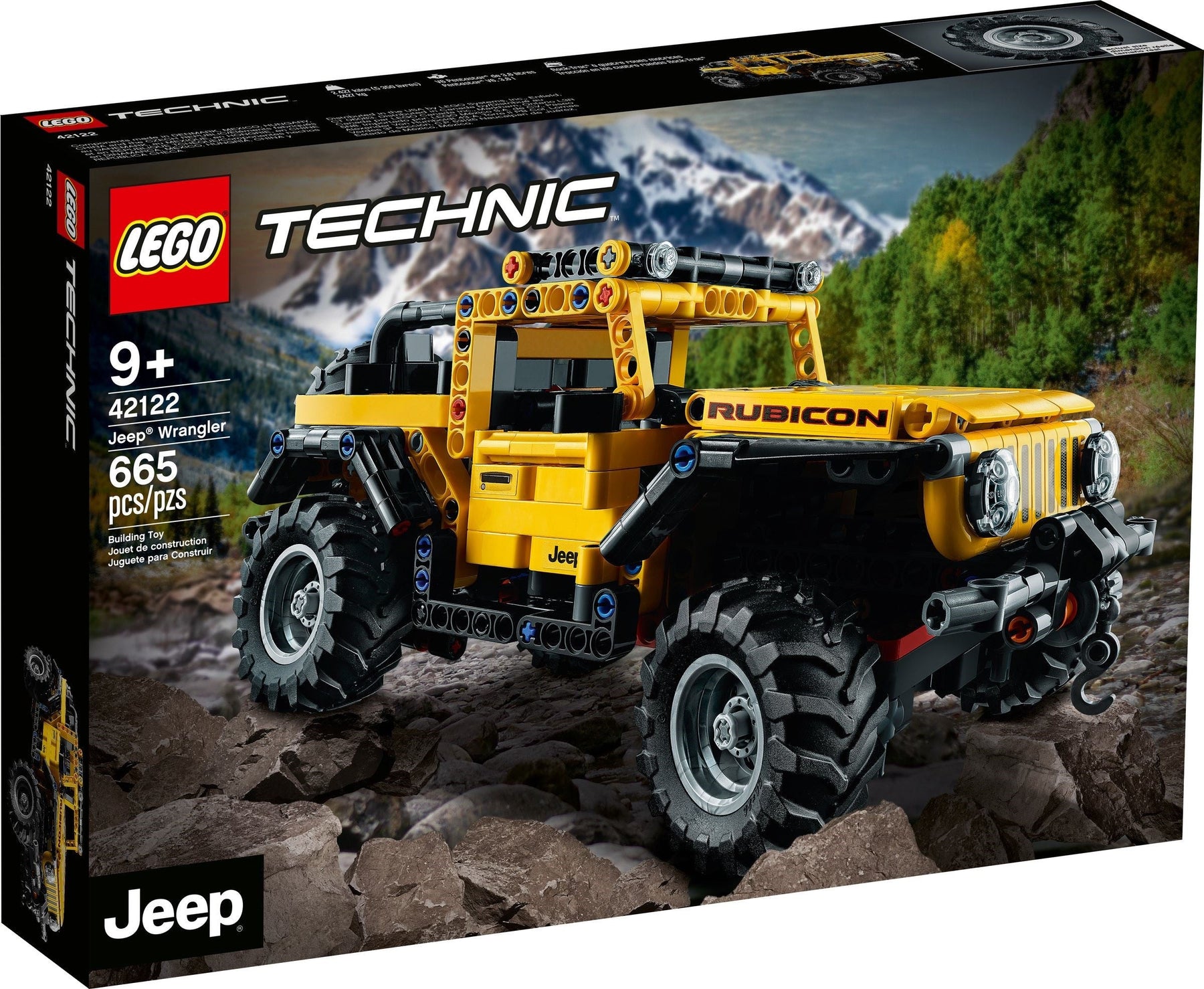LEGO 42122 Technic Jeep Wrangler 4x4 Toy Car, Off Roader SUV Model Building Set - SuperSaverAU - view 1