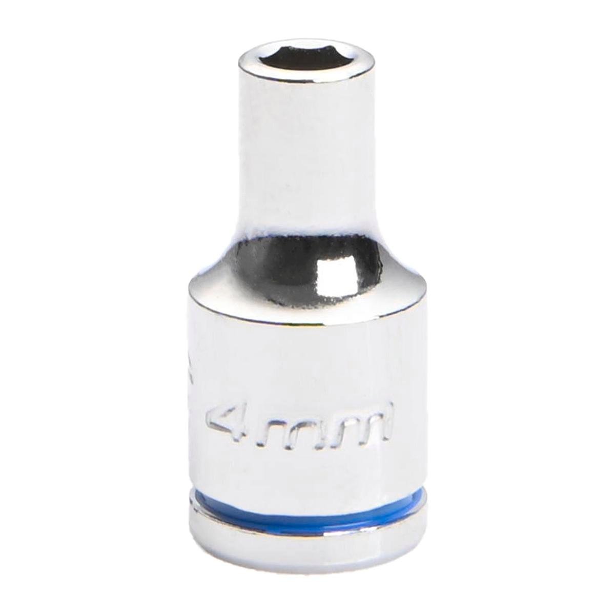 Kincrome 4mm 1/4" Drive Socket, 6 Point Chrome Vanadium Mirror Polish