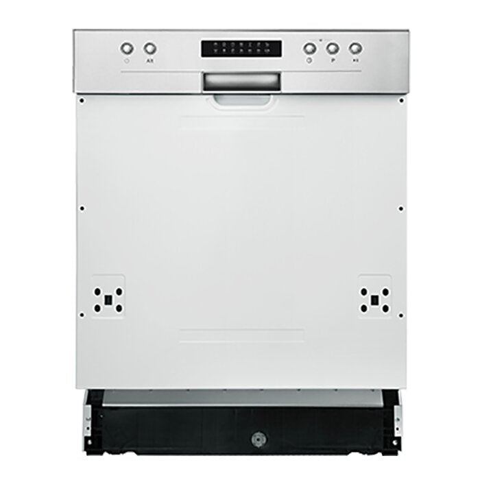 Artusi 60cm Semi-Integrated Stainless Steel Dishwasher - 12 Place Settings, Child Lock - ADWSI601X