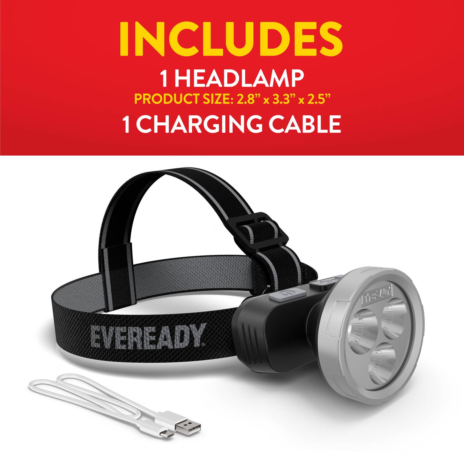 Eveready Rechargeable LED Headlight 120 Lumen, Hands-Free VPHDL4