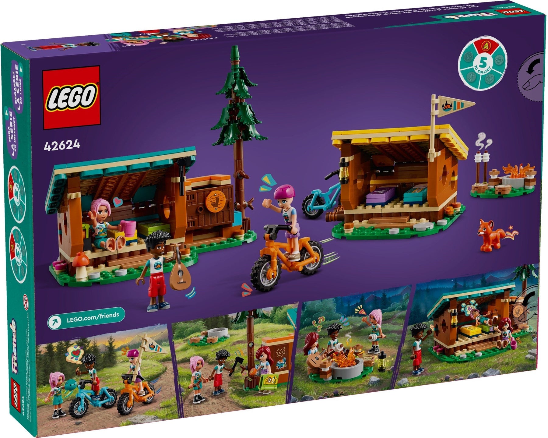 LEGO Friends 42624 Adventure Camp Cozy Cabins - SuperSaverAU - view 5
