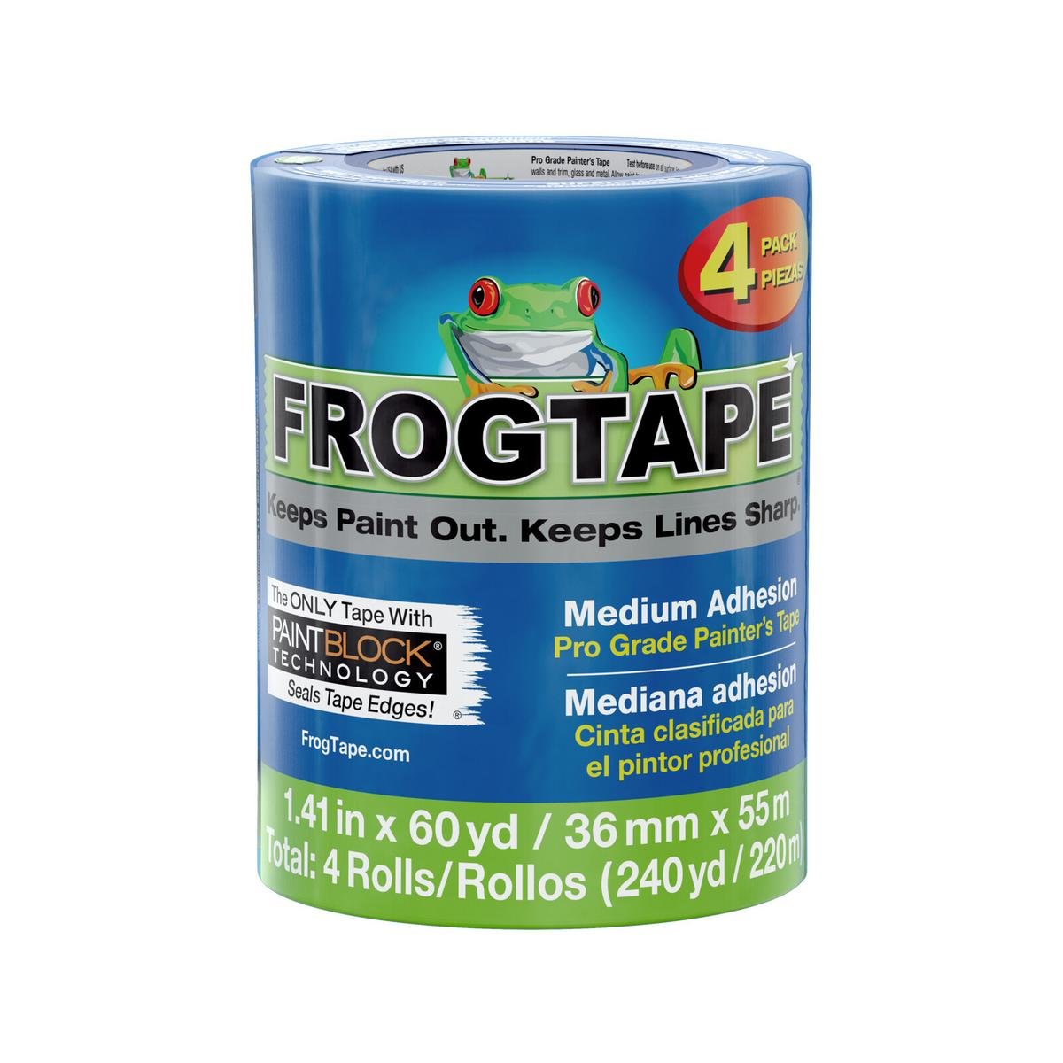 FrogTape 36mm x 55m Blue Pro Grade Painter's Tape - 4 Pack