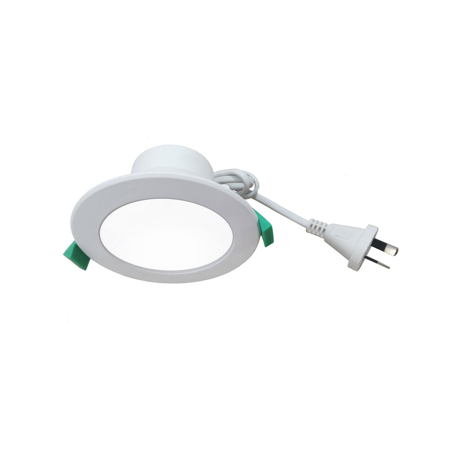 Brilliant 8W 90mm Tri-Colour Dimmable LED Downlight Joblot - 10 Downlights + 10 Plug Bases, 20 Pack