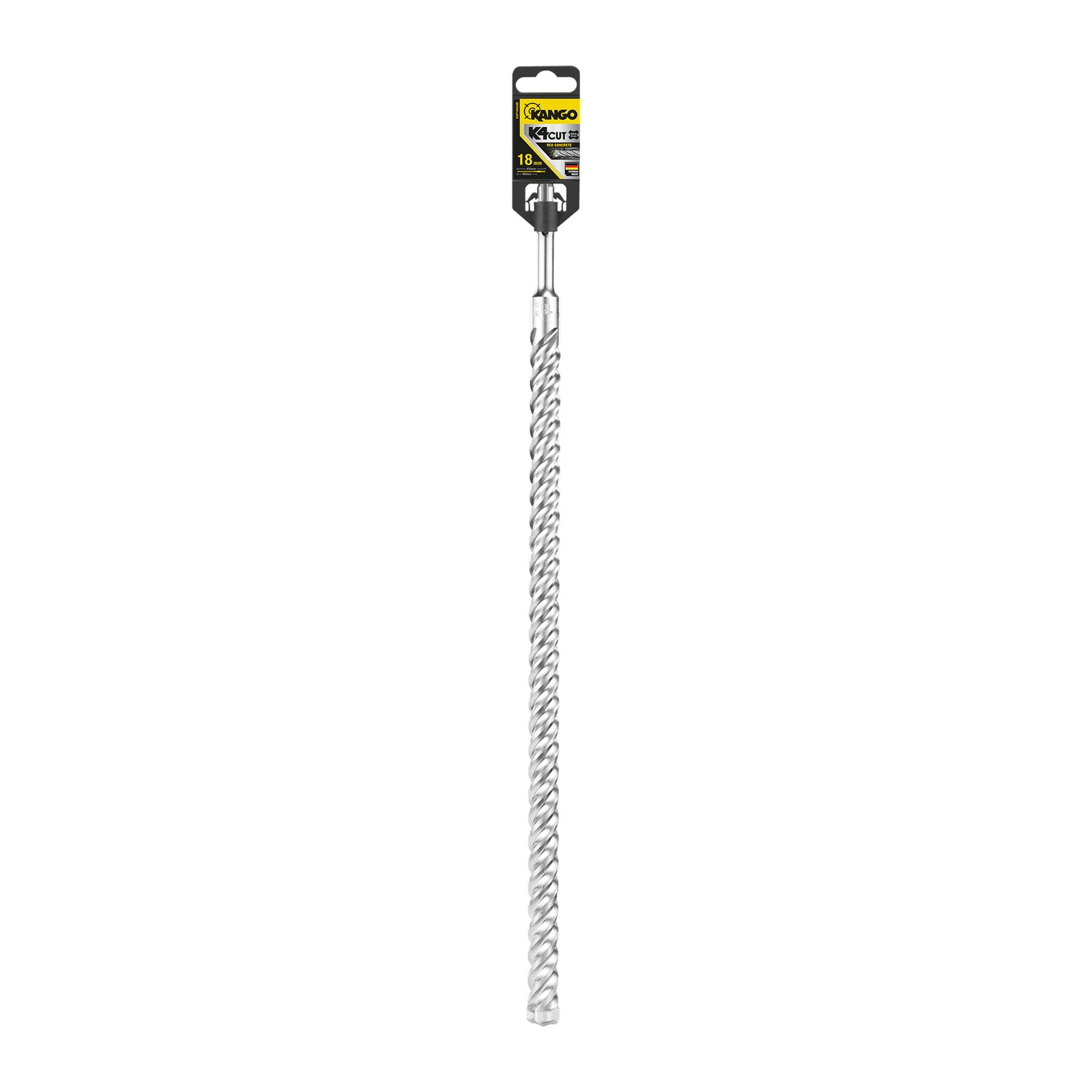Kango 18mm x 450mm K4 SDS Plus Drill Bit for Concrete & Masonry, 400mm Drilling Depth