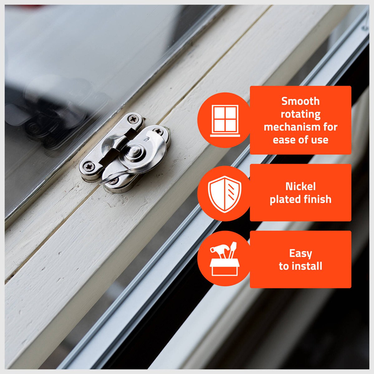 Taskmaster Nickel Plated Steel Window Sash Fastener