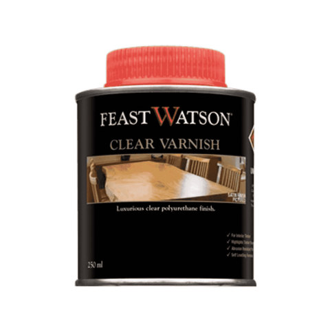Feast Watson 250ml Gloss Clear Timber Varnish - Oil Based, Tintable, Waterproof