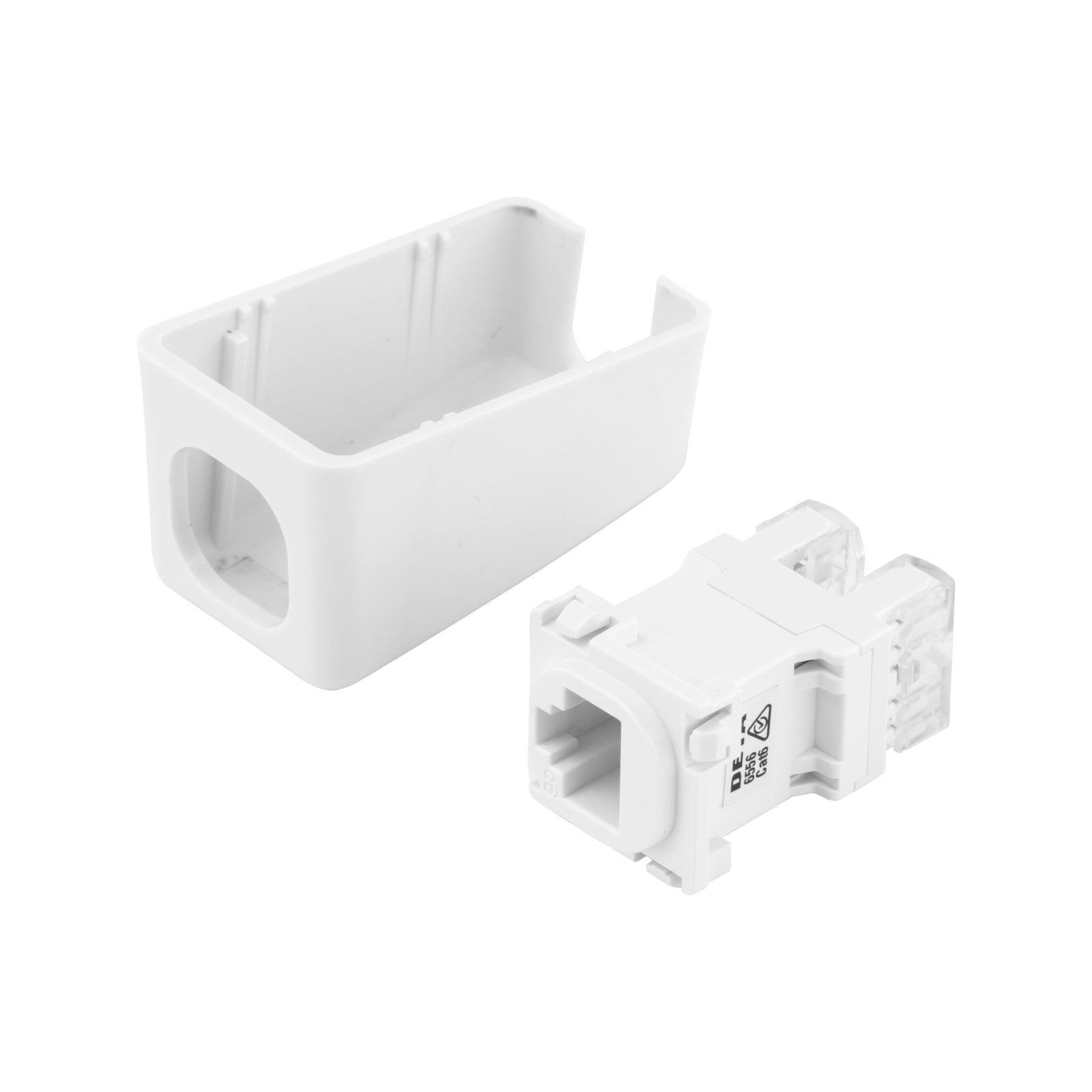 Deta White Polycarbonate RJ45 Skirting Board Outlet Indoor