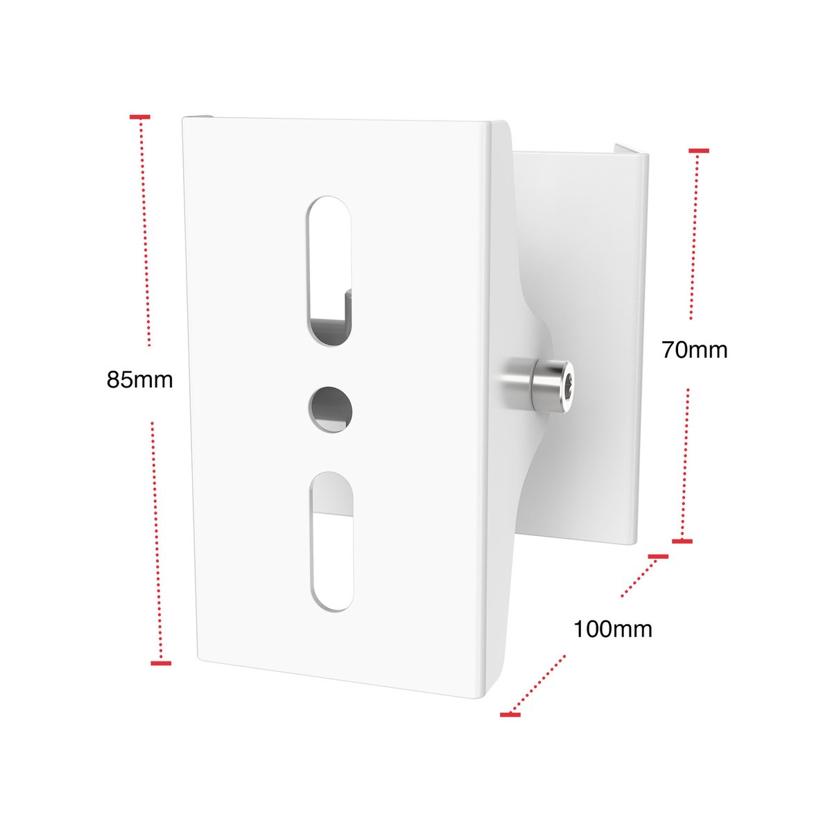 Orion Security Camera Pole Mount - 360° Swivel - 75° Tilt - Aluminium - White - 100mm x 69mm x 85mm - SuperSaverAU - view 4