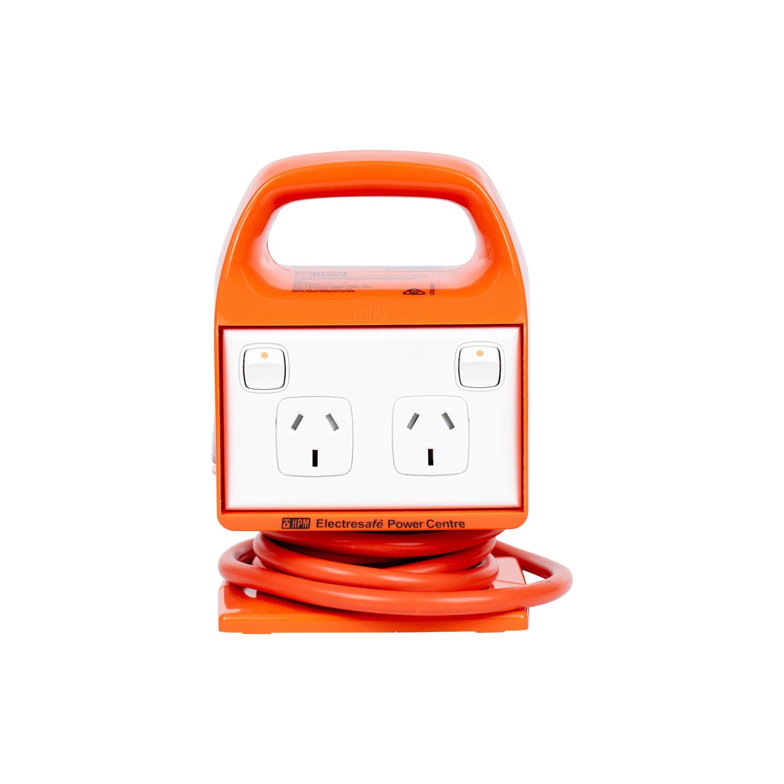 HPM Electresafe 10A Power Centre with RCD Safety Switch, Orange