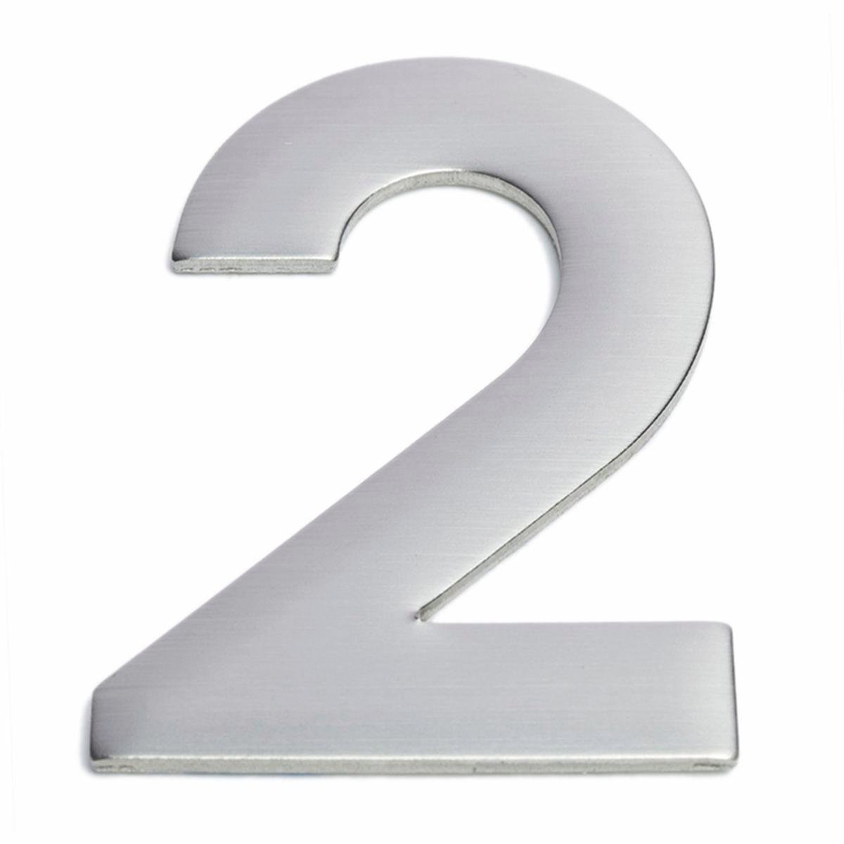 Sandleford Stainless Steel Self Adhesive House Number 2 - 75mm - SuperSaverAU - view 1