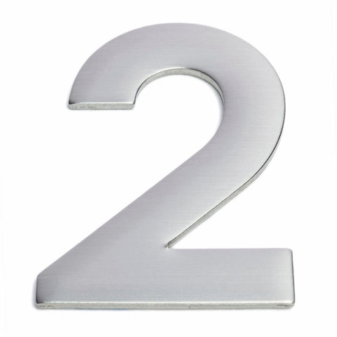 Sandleford Stainless Steel Self Adhesive House Number 2 - 75mm - SuperSaverAU - view 1