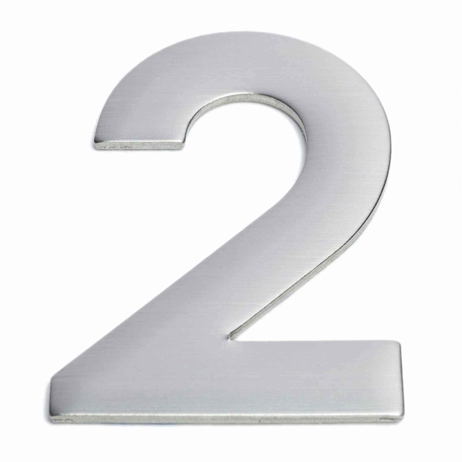 Sandleford 75mm Suburban Stainless Steel House Number 2 Self Adhesive