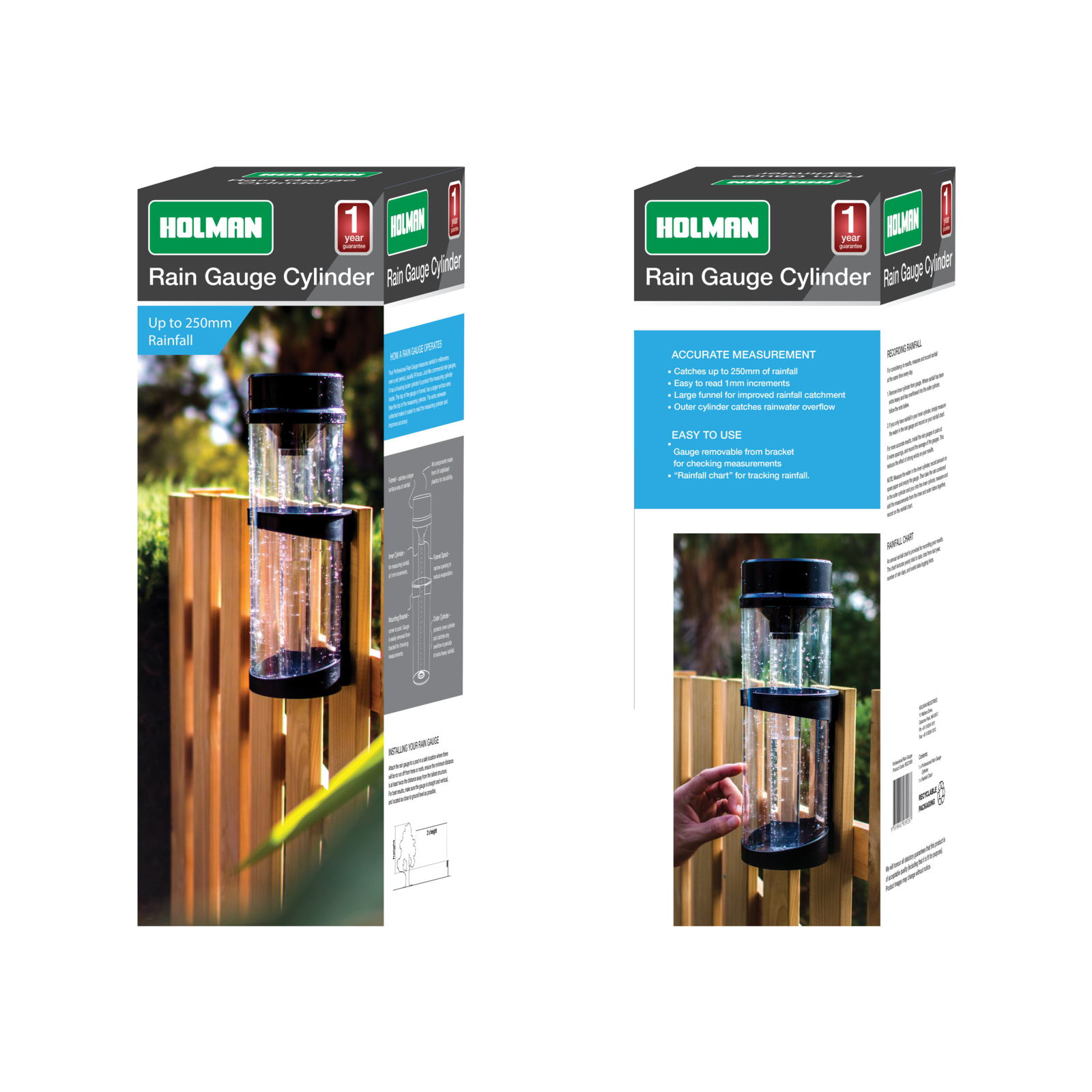 Holman Professional 250ml Rain Gauge Cylinder UV Stabilised