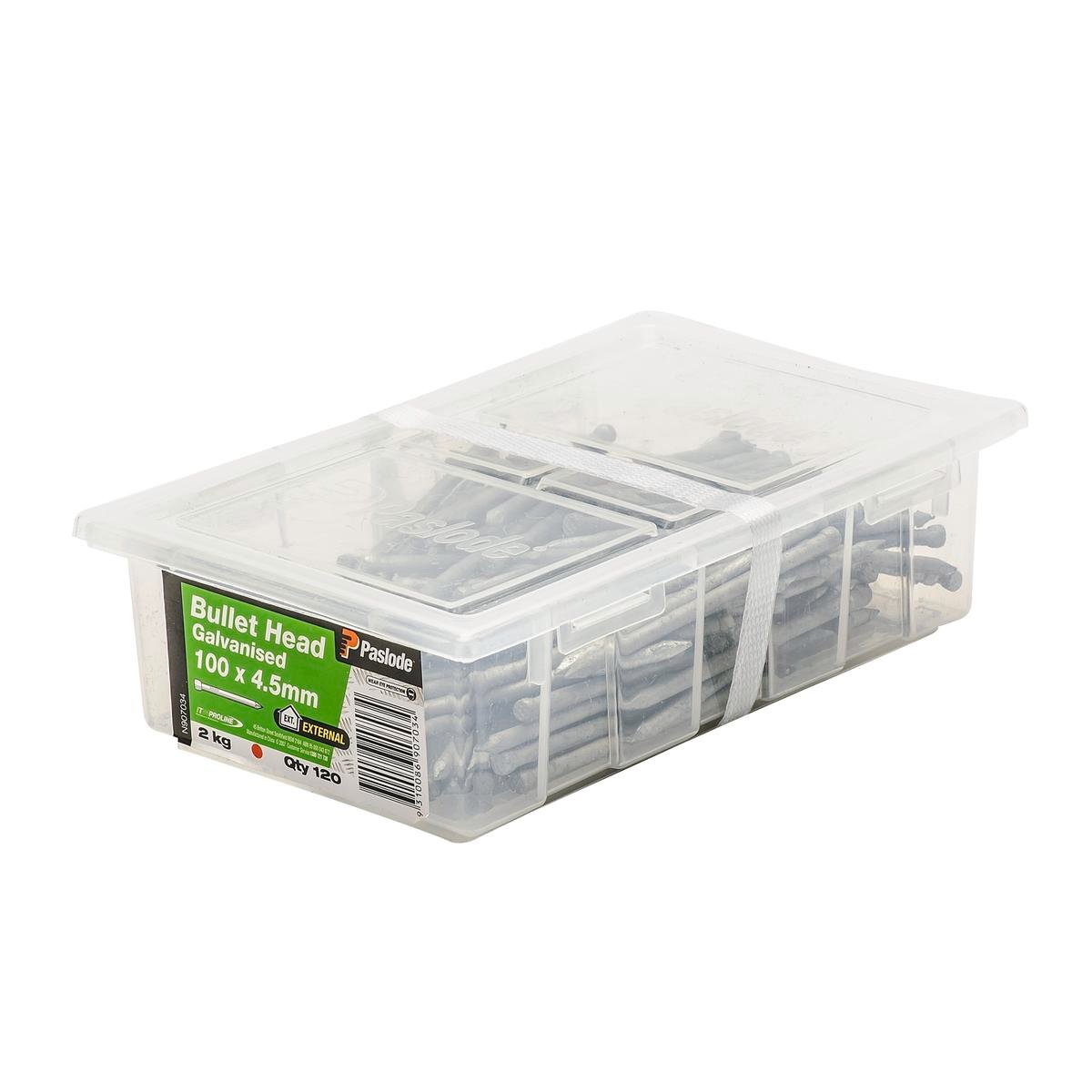 Paslode Galvanised Bullet Head Nails 100mm 4.5mm 2kg Corrosion Resistant - SuperSaverAU - view 1