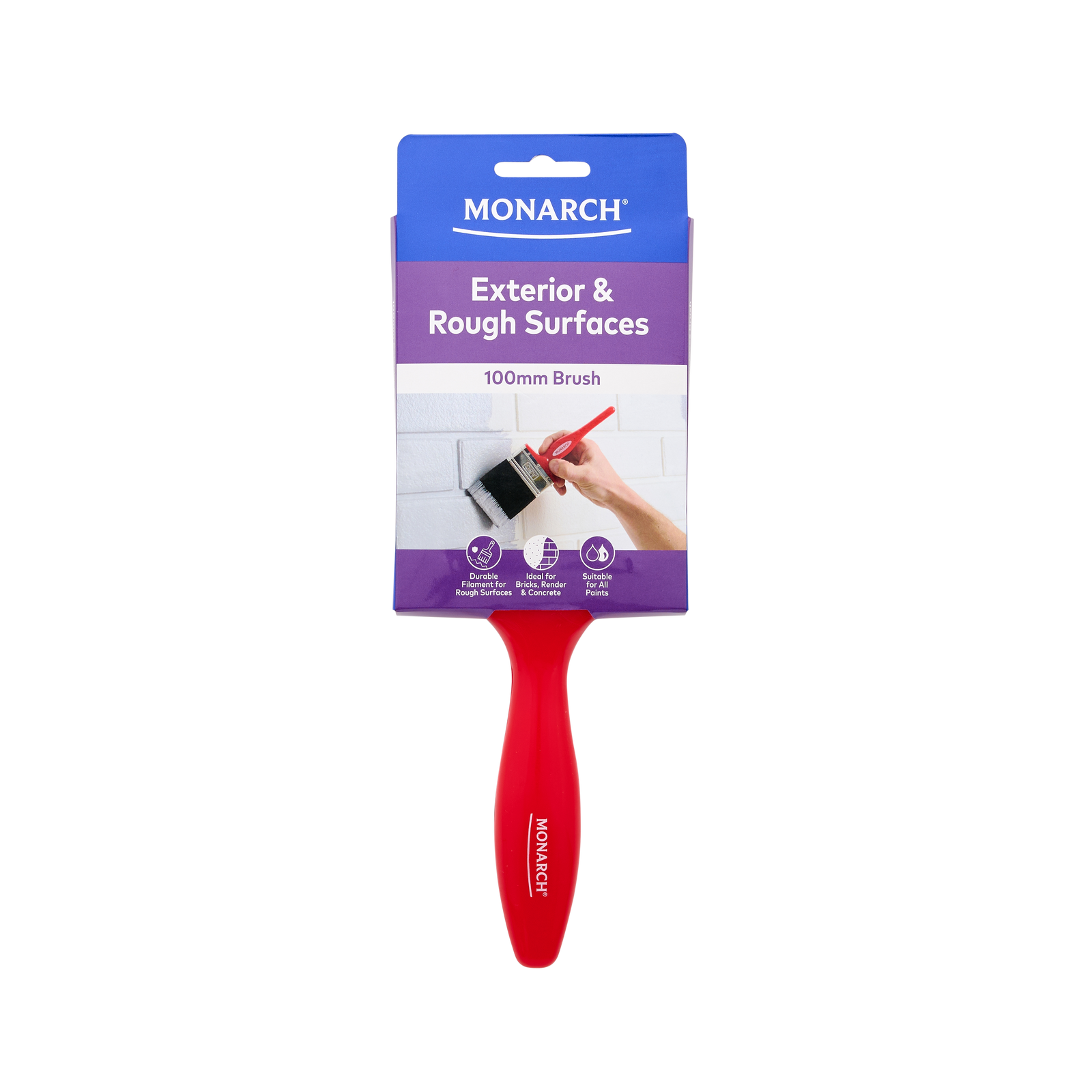 Monarch 100mm Exterior and Rough Surfaces PET Filament Paint Brush