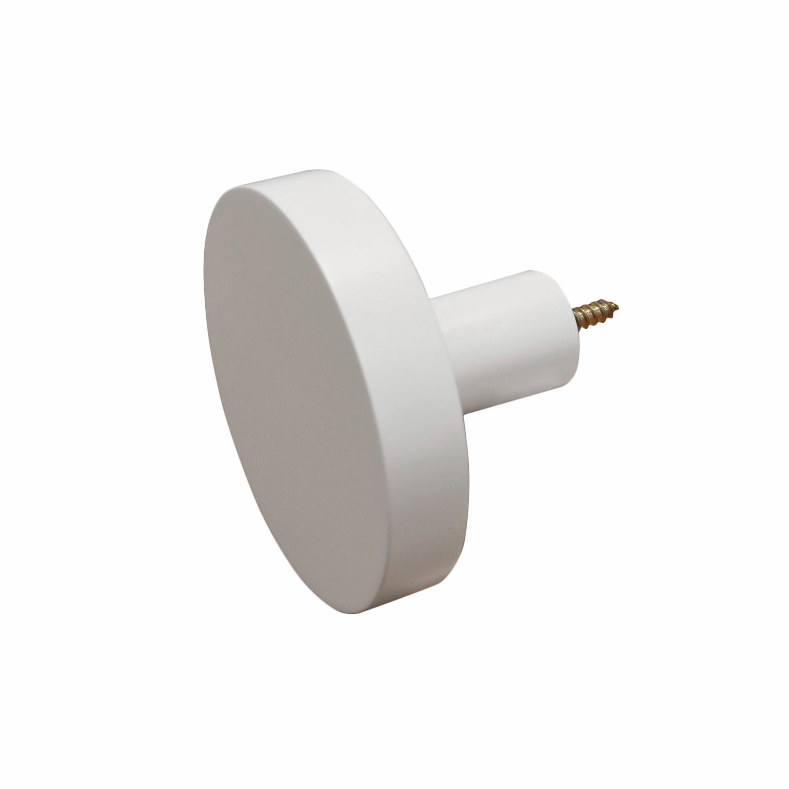 Adoored White MDF Disk Deco Hook Wall Mount