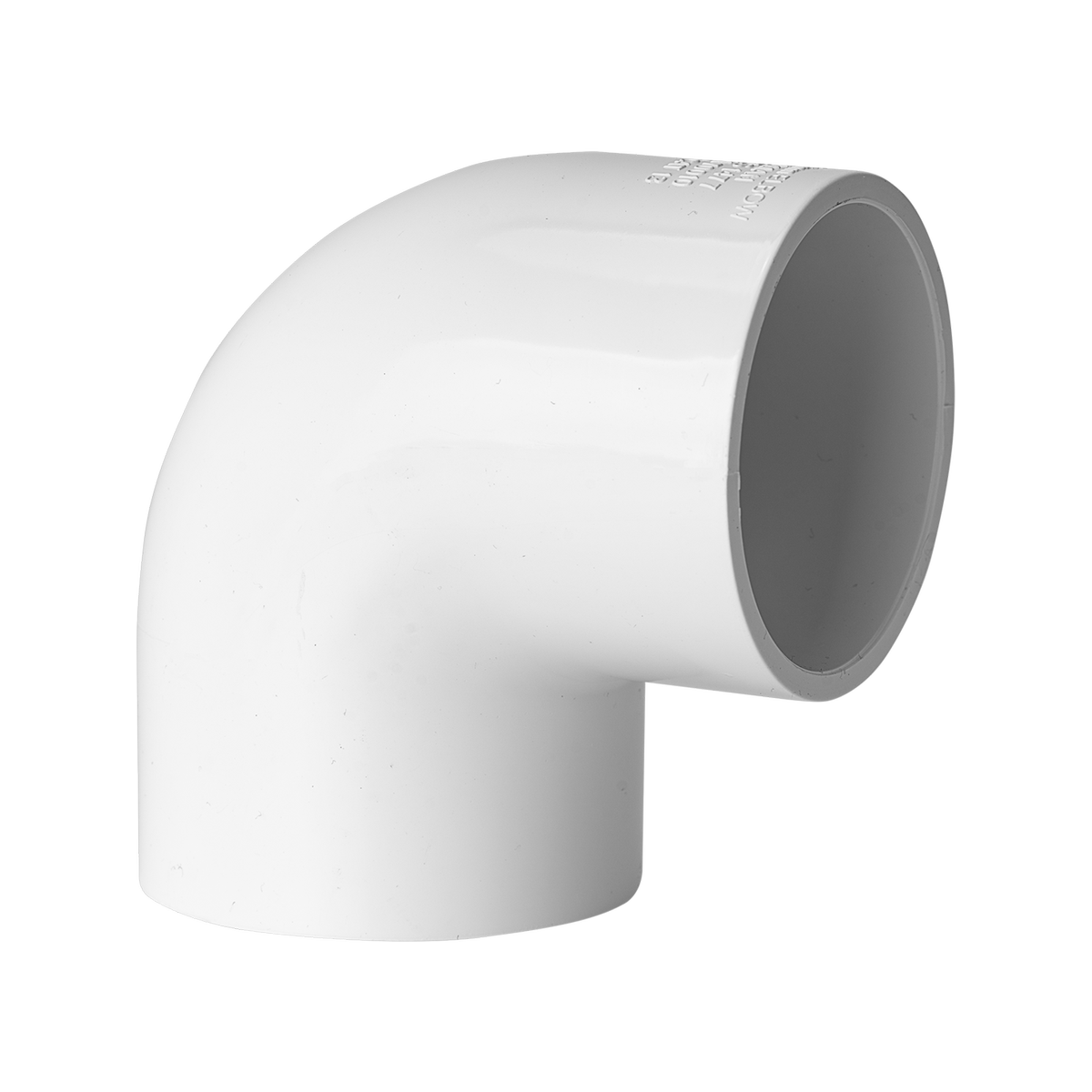 Holman 50mm 90 Degree PVC Elbow, Solvent Weld, White Pressure Pipe