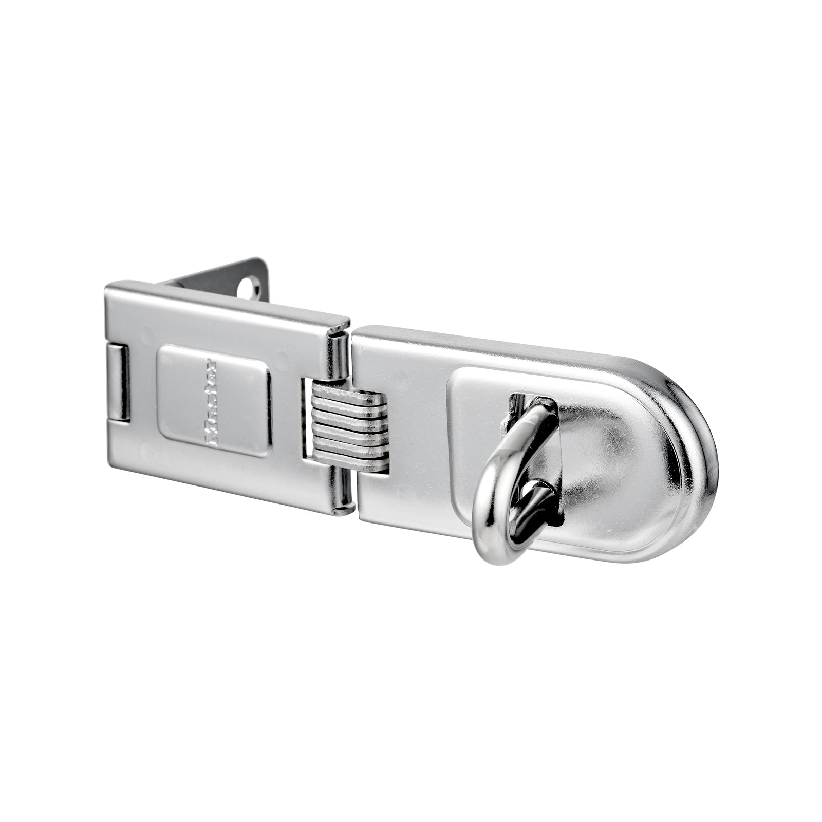 Master Lock 160mm Single Hinged Hasp and Staple - Hard Wrought Steel, Hardware Included