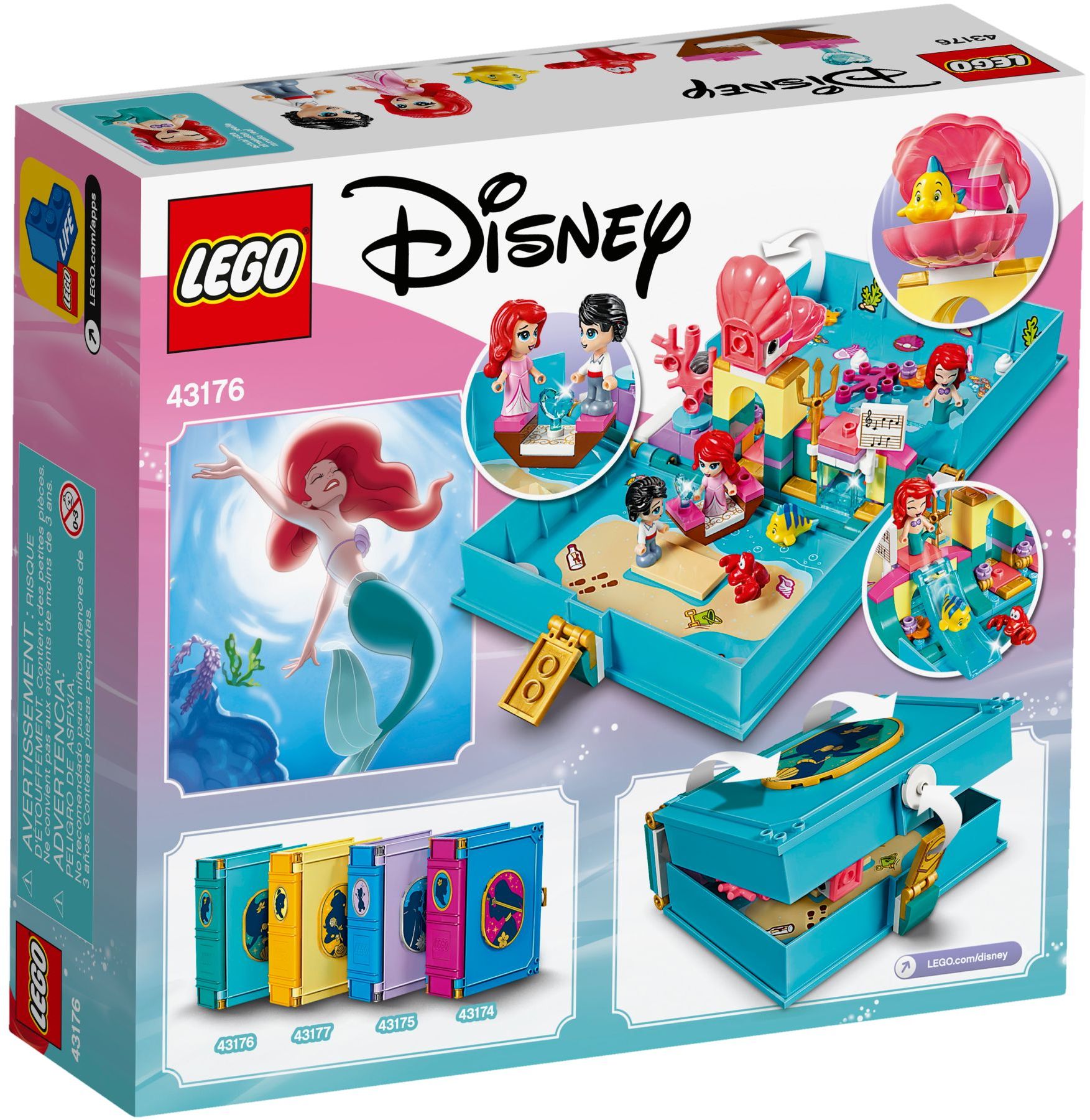 LEGO 43176 Ariel's Storybook Adventures | Disney Princess Playset - SuperSaverAU - view 4