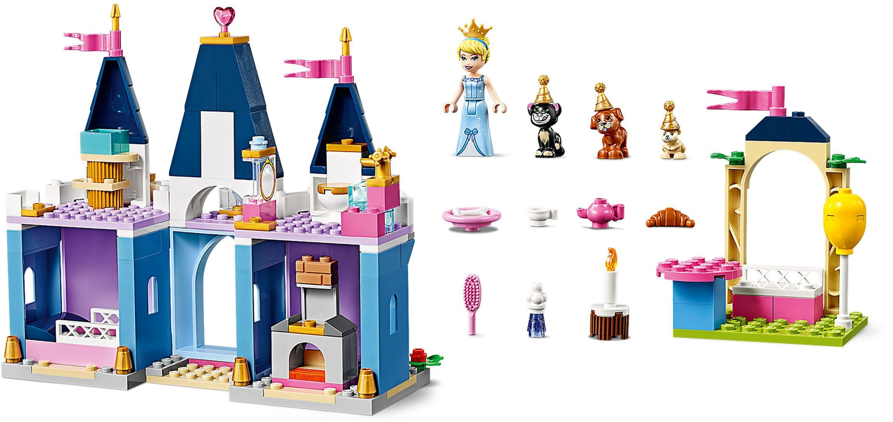 LEGO 43178 Cinderella’s Castle Celebration: Disney Princess Fun - SuperSaverAU - view 3