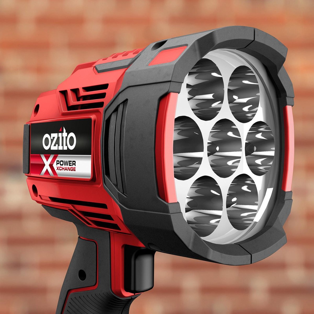 Ozito Cordless LED Spotlight - 246mm - Plastic - 2500 Lumen - SuperSaverAU - view 3