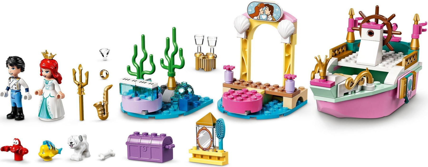 LEGO 43191 Ariel's Celebration Boat: Disney Princess Building Toy - SuperSaverAU - view 4