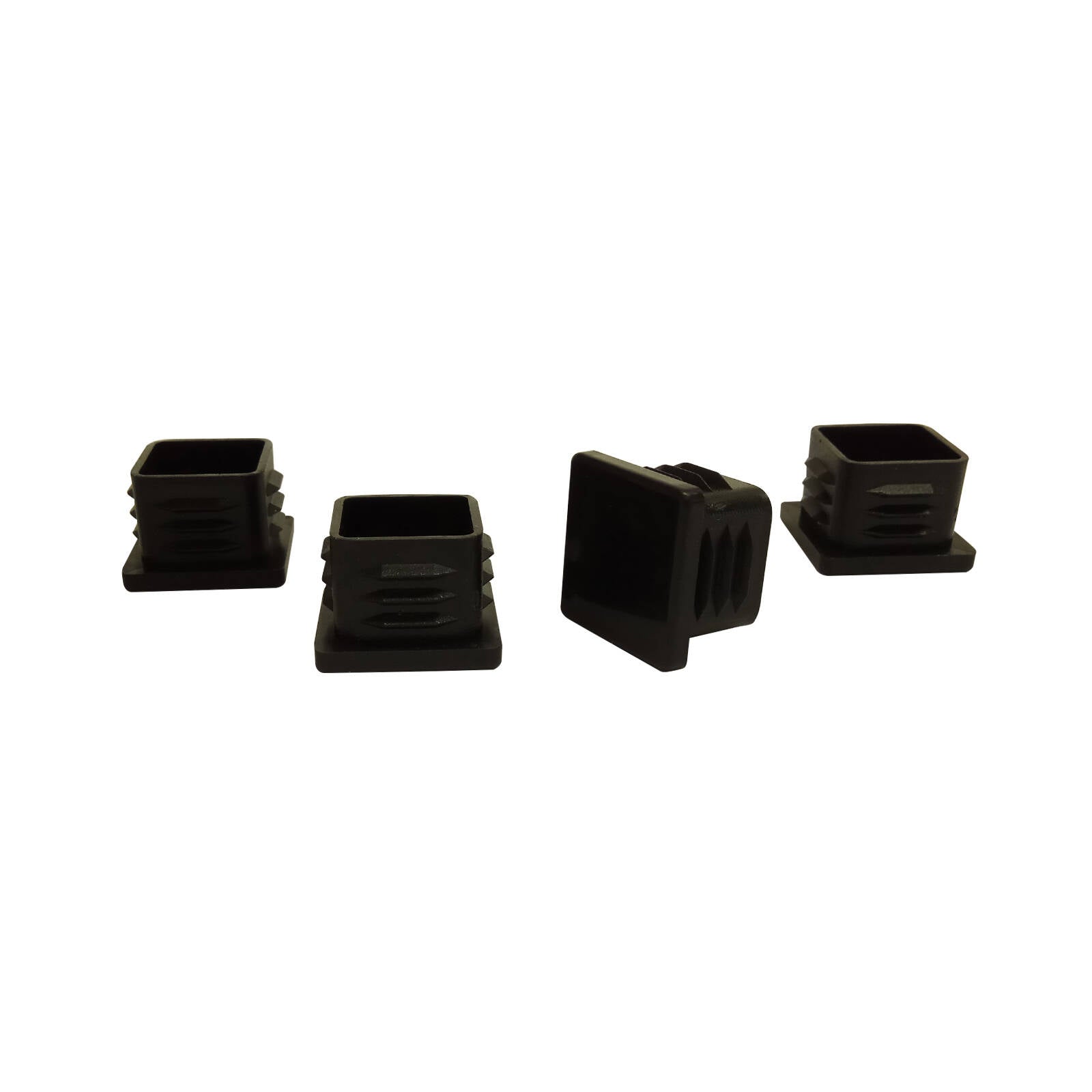 Surface Gard 22mm Black Square Internal Plastic Chair Tip - 4 Pack