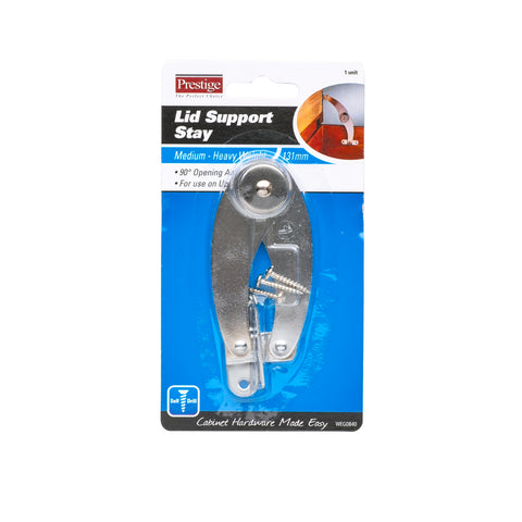 Prestige 131mm Lid Support Stay, Chrome-Plated Steel for Upward Lids