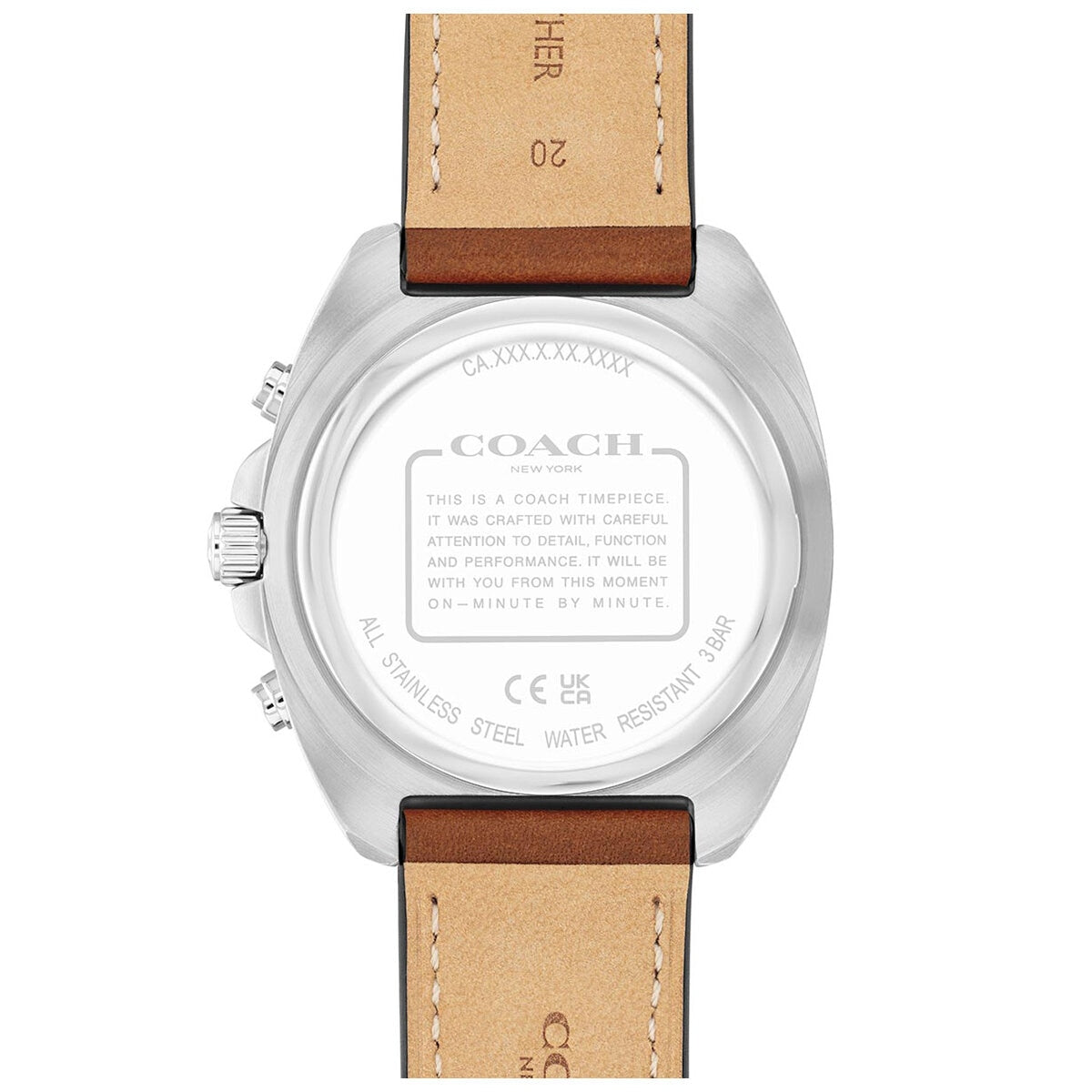 Coach Charter Saddle Leather Strap Blue Dial Men's Watch 14602741