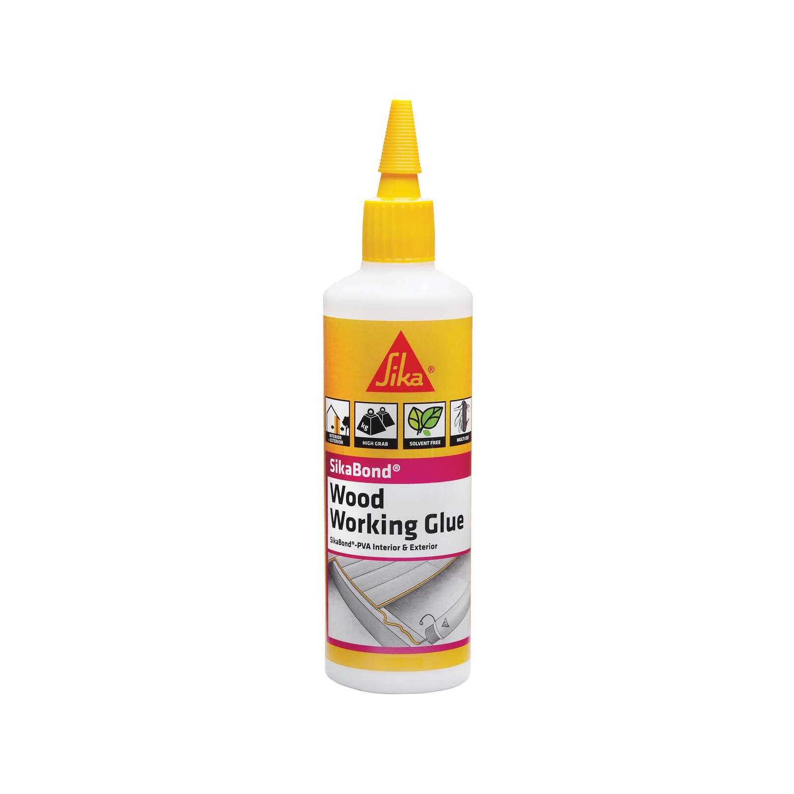 Sika SikaBond 500ml PVA Woodworking Glue - Dries Clear