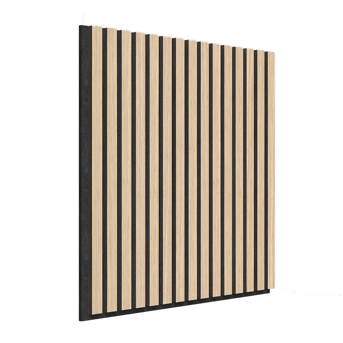 Artika Sonolok Sound Absorbing Slatted Wall Panel Kit Oak And Black