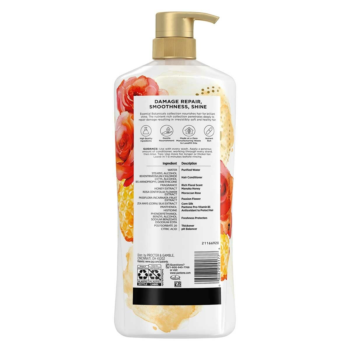 Pantene Essential Botanicals Conditioner Moroccan Rose Honey and Manuka 1.13L