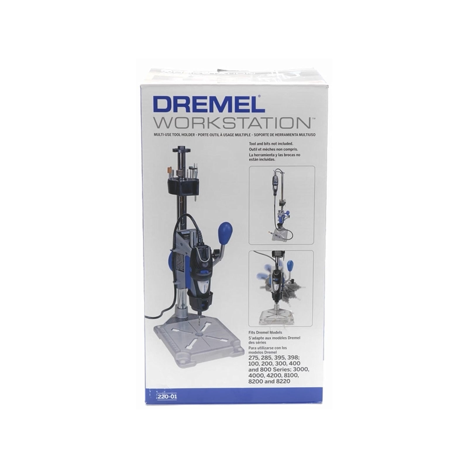 Dremel 3-in-1 Workstation Attachment Drill Press 220, Grey and Blue
