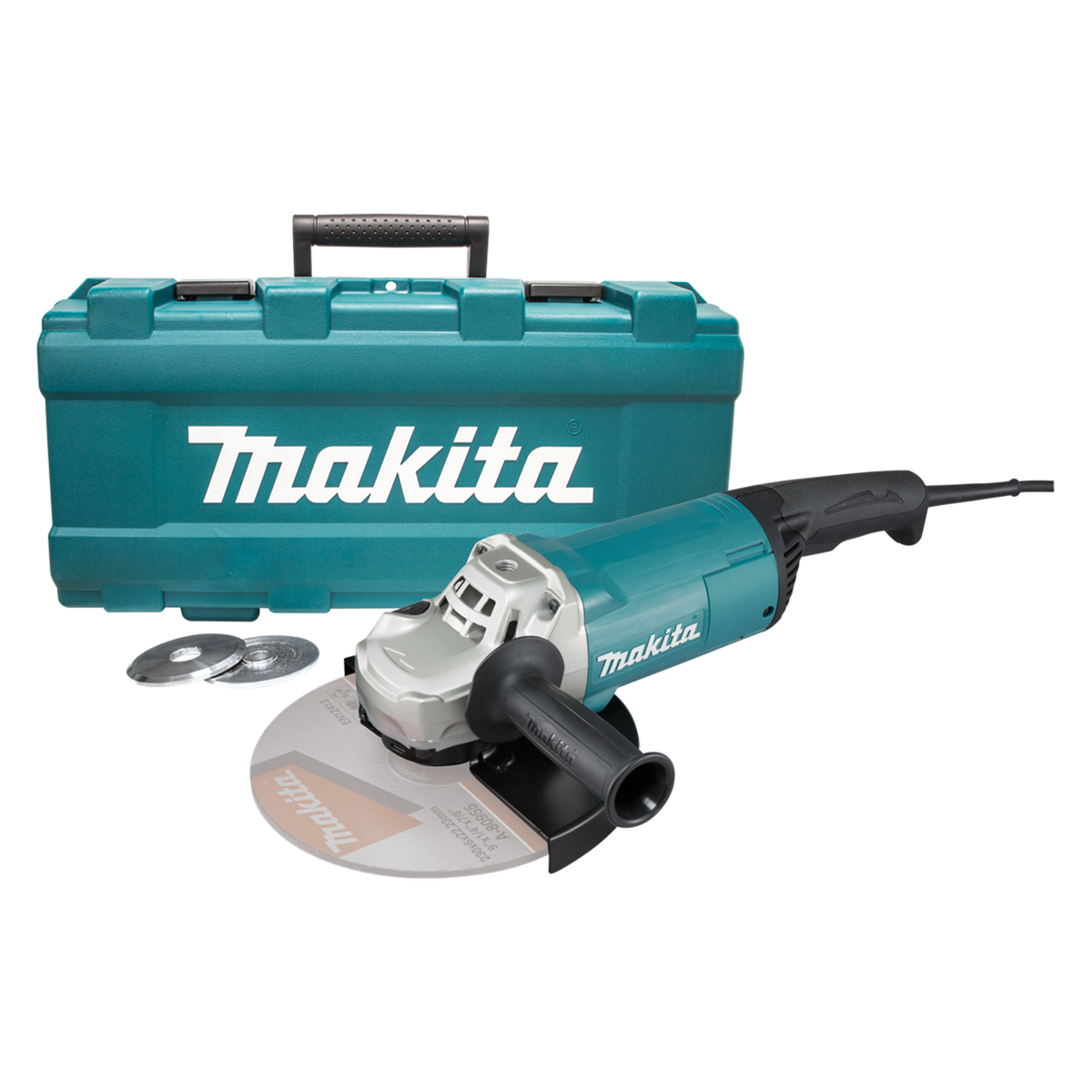 Makita 230mm (9") 2200W Angle Grinder GA9060K, 6600rpm Corded with Shaft Lock