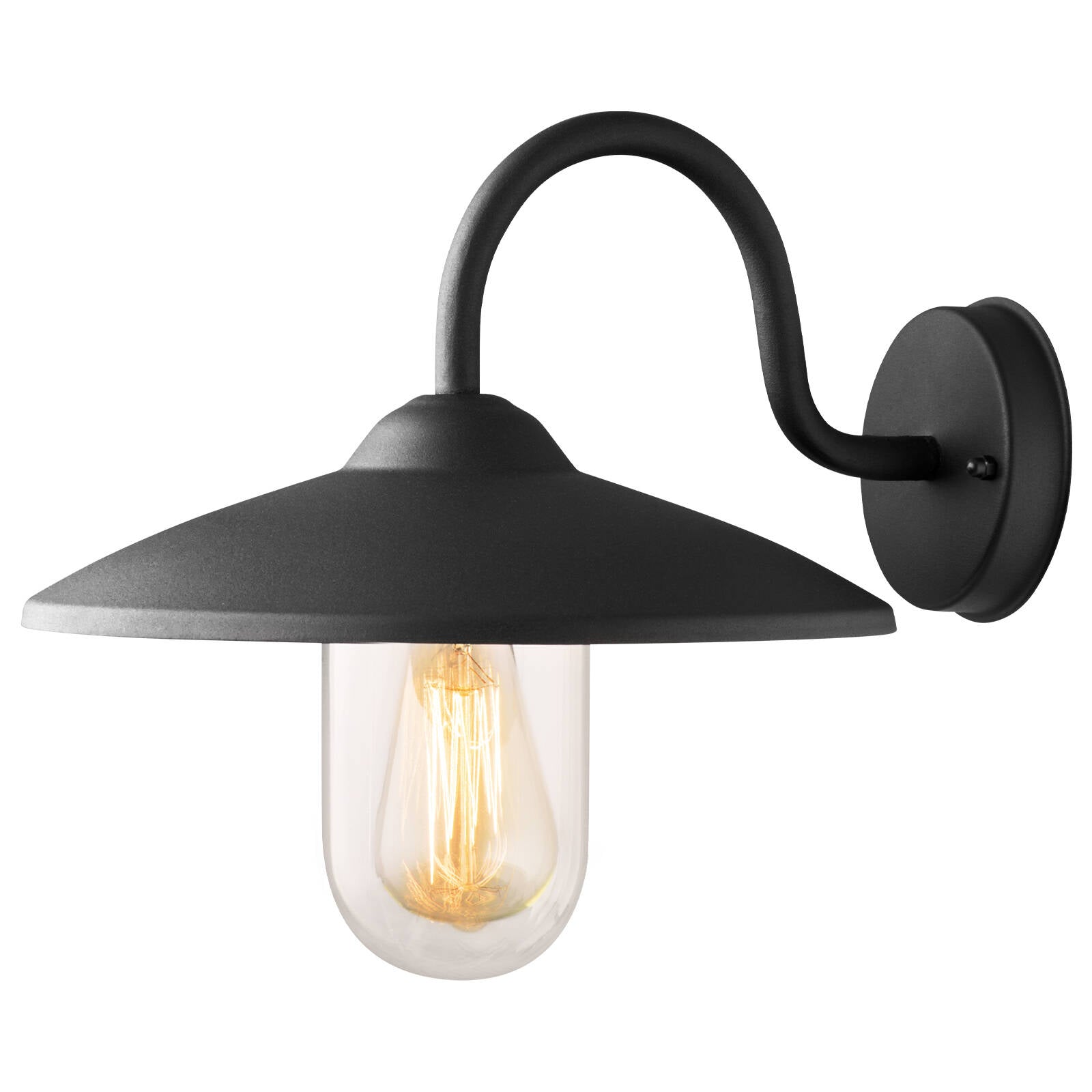 Verve Design Bristol Farm Wall Light, Powder Coated Steel, E27 60W, Hardwired Outdoor ABL318