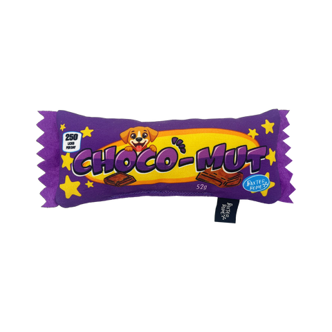 Baxter Bone Choco-Mut Candy Bar Plush Dog Toy - Squeakers & Crinkle