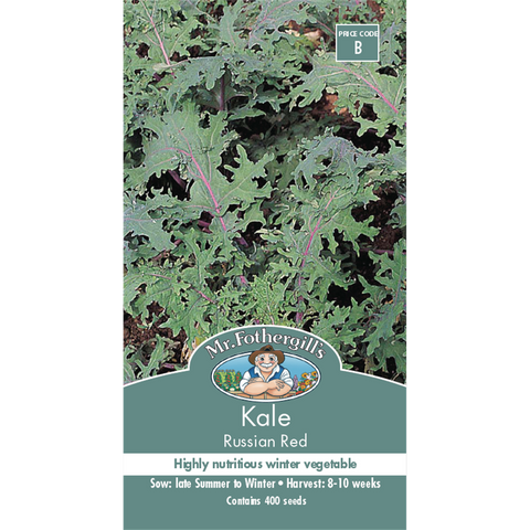 Mr Fothergill S Kale Russian Red Seeds - 75mm - Green - Nutritious - SuperSaverAU - view 1