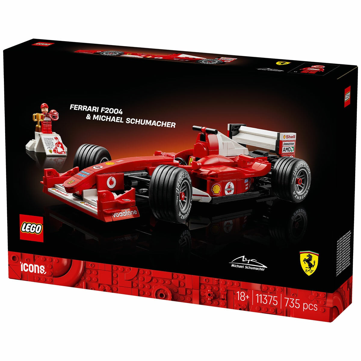 LEGO Icons Ferrari F2004 and Michael Schumacher 11375