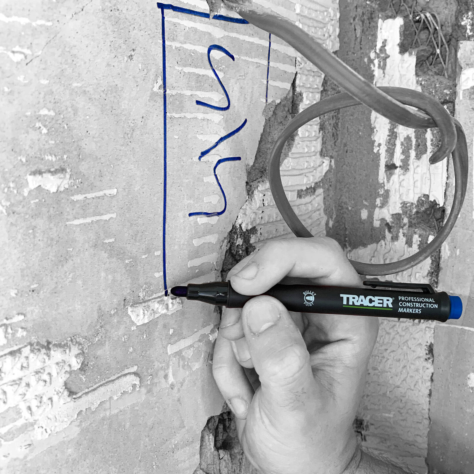 TRACER Clog Free Marker Kit, 3 Pack Black, Blue & Red