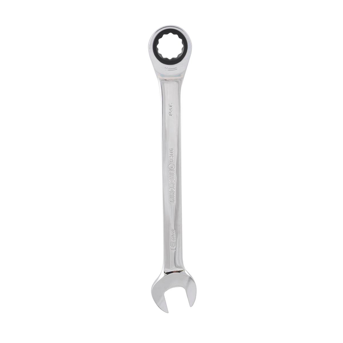 Kincrome 16mm Single Way Gear Spanner - Ratcheting Chrome Vanadium Steel, Rust Resistant