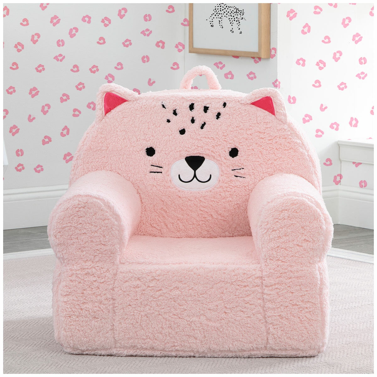 Delta Children Cozee Kids' Animal Chair With Plush Blanket Leopard
