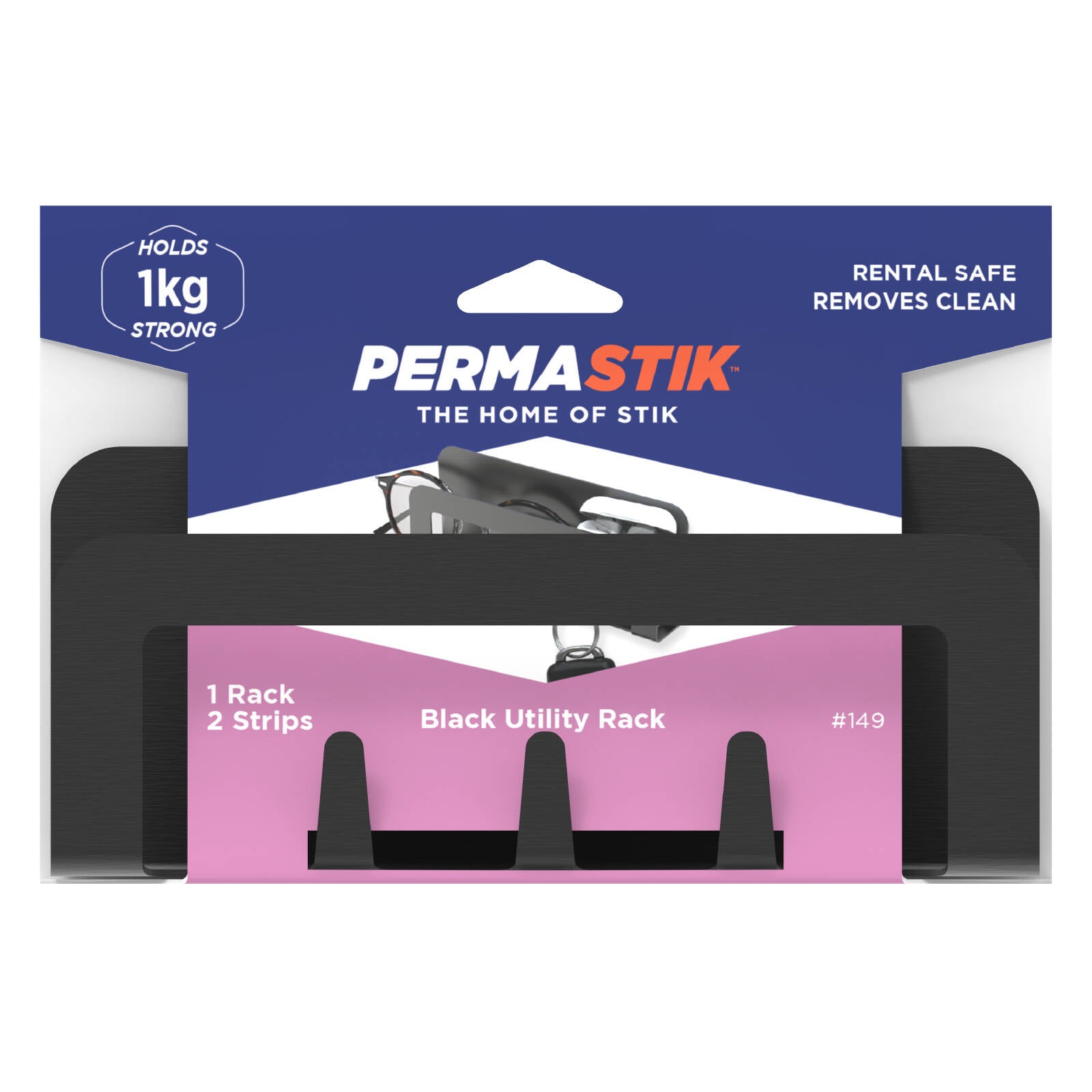 Permastik Matte Black Stainless Steel Utility Rack