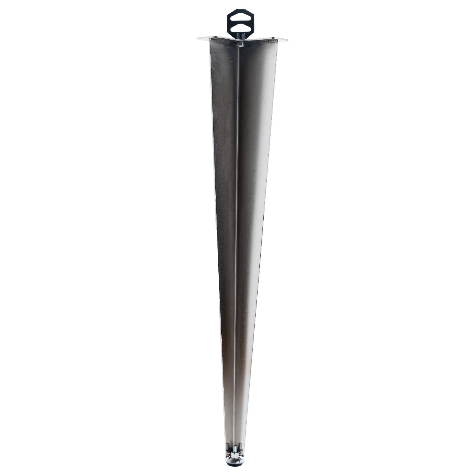 Taskmaster 710 x 2mm Satin Chrome Steel Corner Furniture Leg