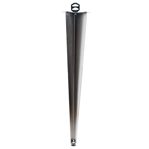 Taskmaster 710 x 2mm Satin Chrome Steel Corner Furniture Leg
