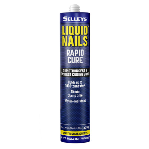 Selleys 325g Liquid Nails Rapid Cure Waterproof Construction Adhesive, Polyurethane, Beige