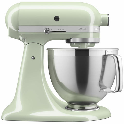 KitchenAid KSM195 Artisan stand mixer - Pistachio, two stainless steel bowls, 10 speeds - 5KSM195PSAPT
