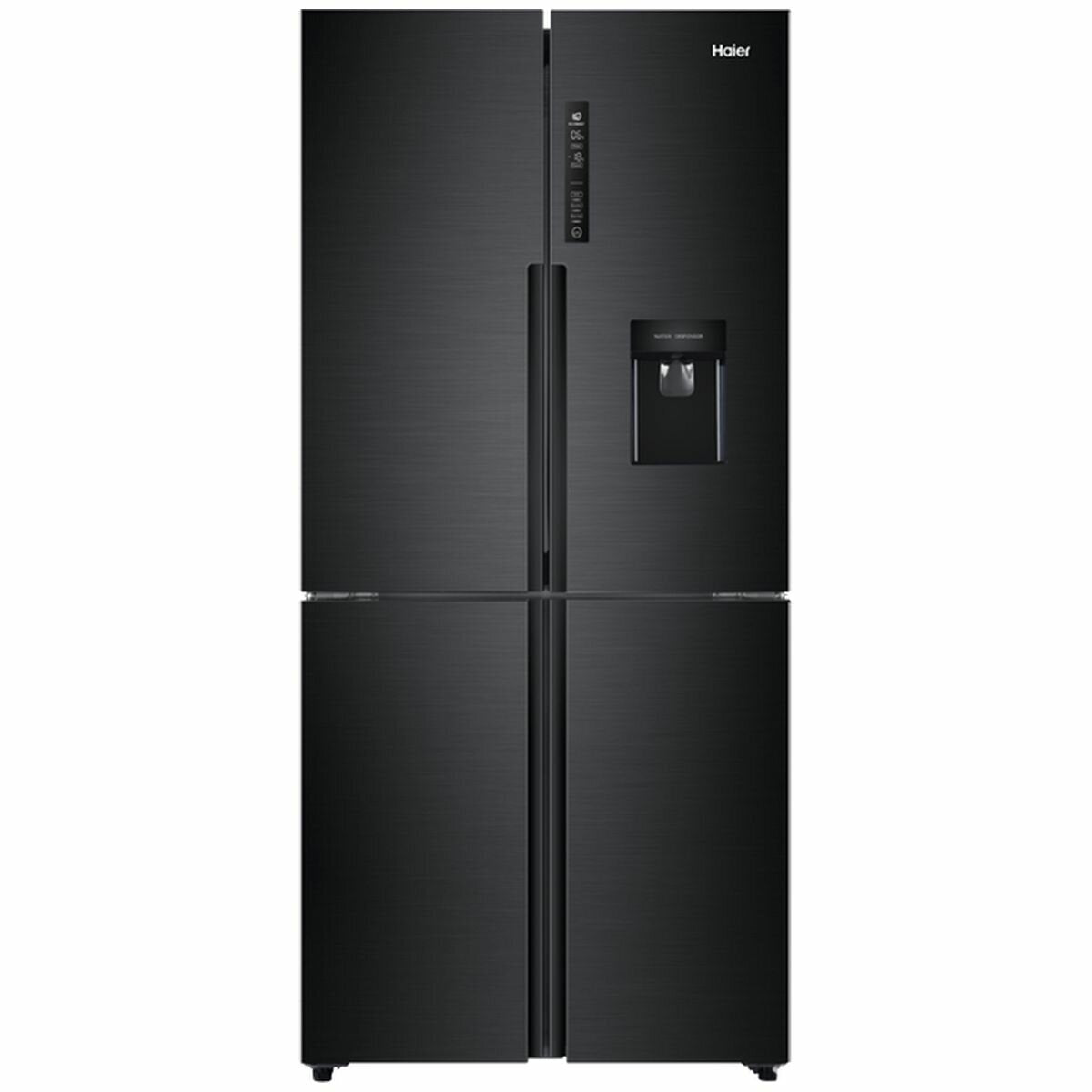 Haier 463L Quad Door Frost Free Fridge - Black - Non-Plumbed Water Dispenser - HRF516YHC