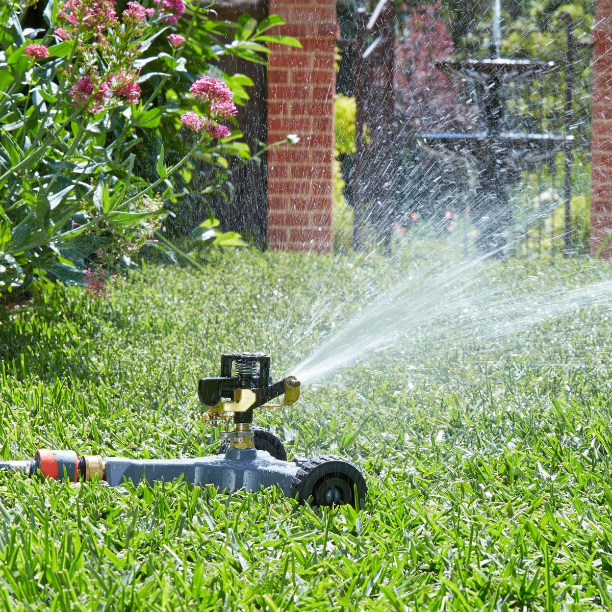 Pope Rainjet Impact Sprinkler Diecast Zinc 25m Coverage Grey