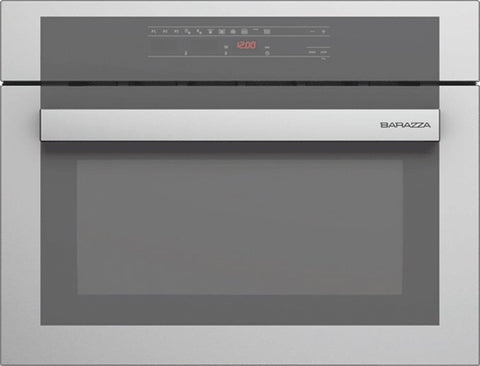 Barazza 45cm Compact Built-In Combination Microwave Oven 1000W - Stainless Steel - 11 Programs - 1MCFY